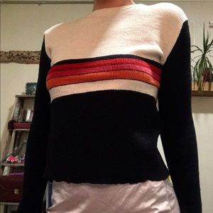 Cropped retro Free People sweater 💿